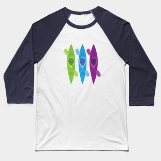 Kayak colors Baseball T-Shirt